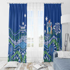 Personalised Australia Victoria Dragons Boat Window Curtain Aussie Aboriginal Dot Style