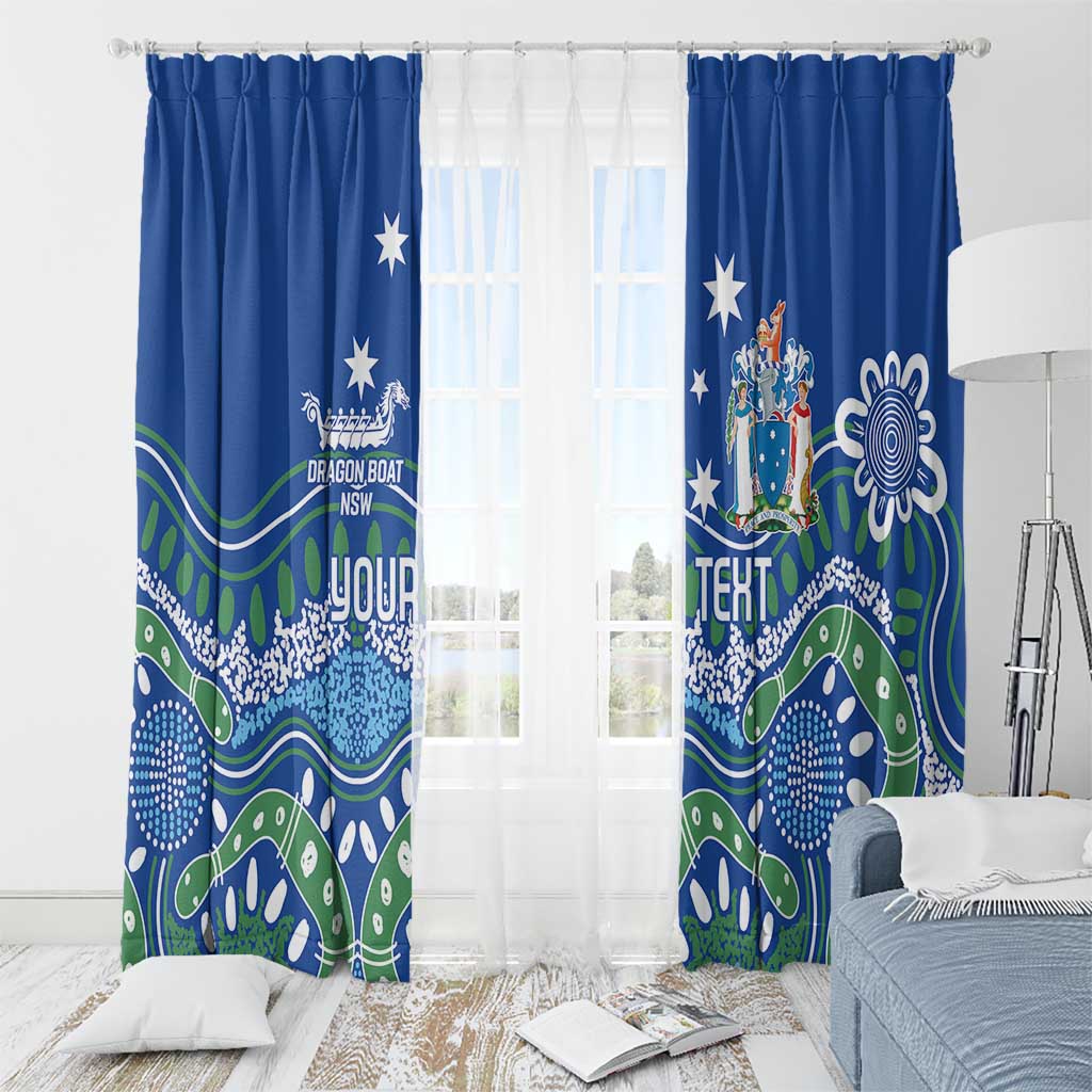 Personalised Australia Victoria Dragons Boat Window Curtain Aussie Aboriginal Dot Style