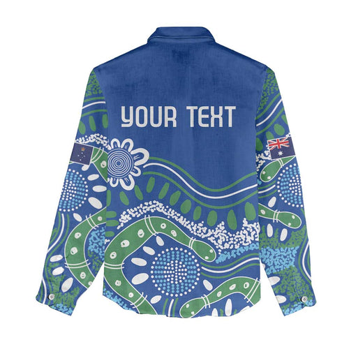 Personalised Australia Victoria Dragons Boat Women Casual Shirt Aussie Aboriginal Dot Style