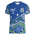 Personalised Australia Victoria Dragons Boat Women V-Neck T-Shirt Aussie Aboriginal Dot Style