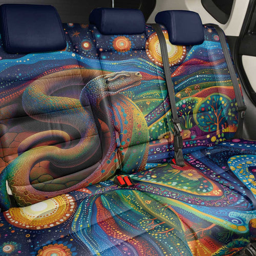 Aboriginal Dreamtime Rainbow Serpent Back Car Seat Cover