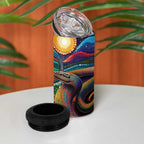 Aboriginal Dreamtime Rainbow Serpent 4 in 1 Can Cooler Tumbler