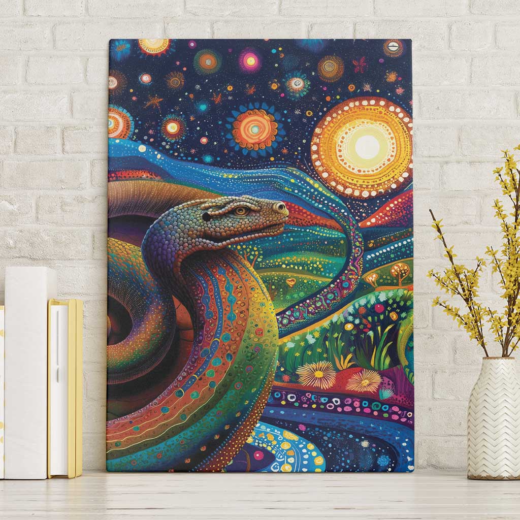 Aboriginal Dreamtime Rainbow Serpent Canvas Wall Art