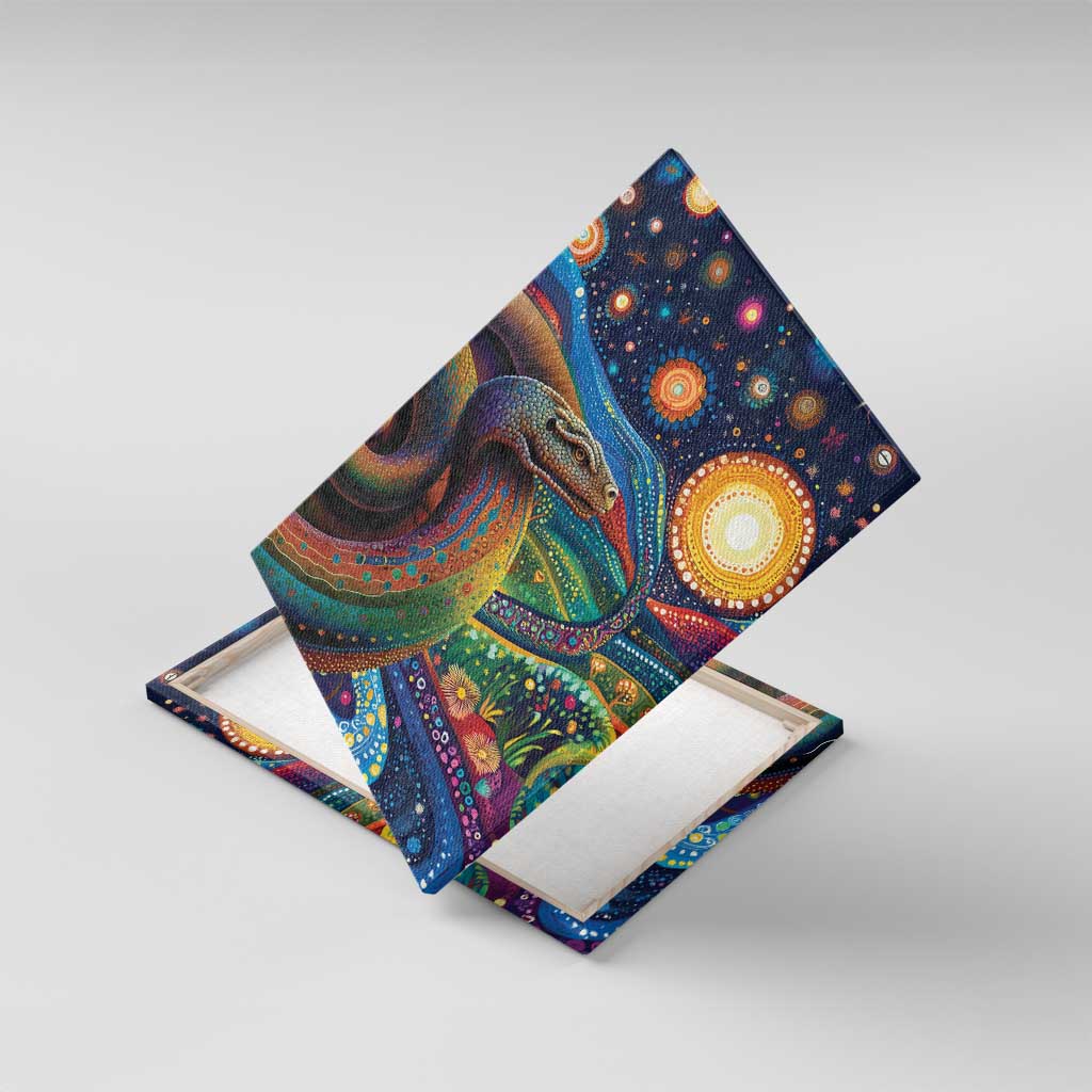 Aboriginal Dreamtime Rainbow Serpent Canvas Wall Art
