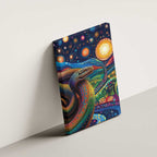 Aboriginal Dreamtime Rainbow Serpent Canvas Wall Art