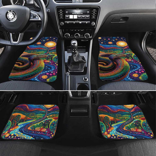 Aboriginal Dreamtime Rainbow Serpent Car Mats