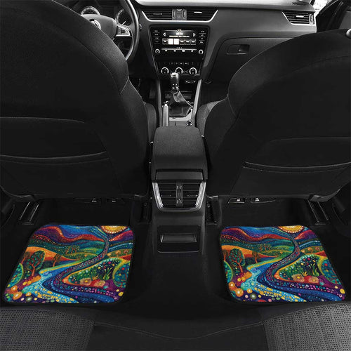 Aboriginal Dreamtime Rainbow Serpent Car Mats