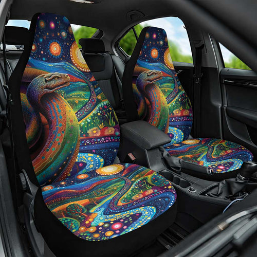 Aboriginal Dreamtime Rainbow Serpent Car Seat Cover
