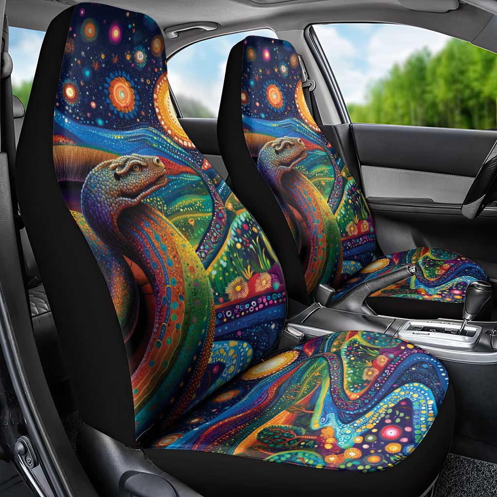 Aboriginal Dreamtime Rainbow Serpent Car Seat Cover