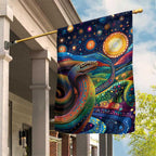 Aboriginal Dreamtime Rainbow Serpent Garden Flag