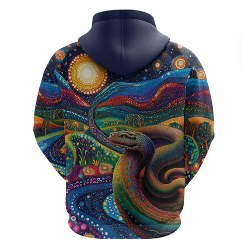Aboriginal Dreamtime Rainbow Serpent Hoodie