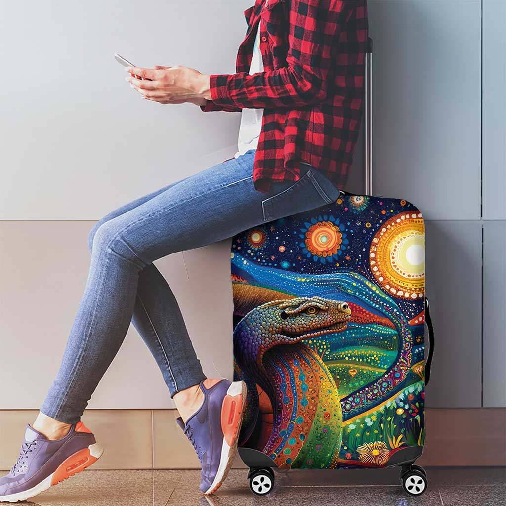 Aboriginal Dreamtime Rainbow Serpent Luggage Cover