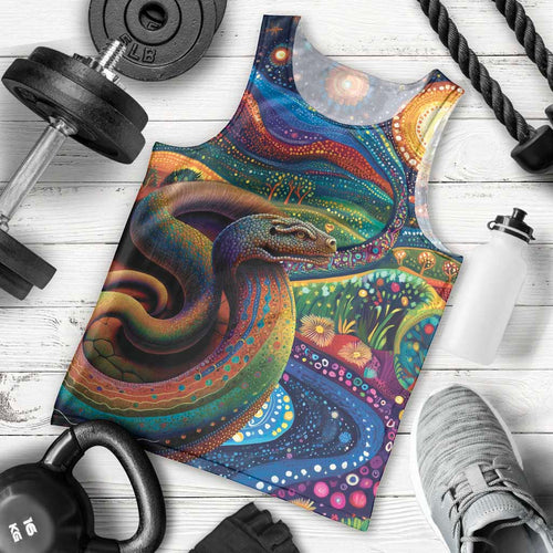 Aboriginal Dreamtime Rainbow Serpent Men Tank Top