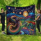 Aboriginal Dreamtime Rainbow Serpent Quilt