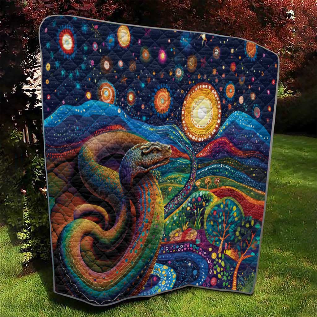Aboriginal Dreamtime Rainbow Serpent Quilt