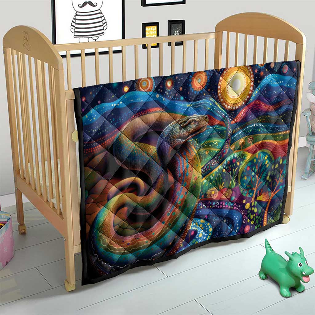 Aboriginal Dreamtime Rainbow Serpent Quilt