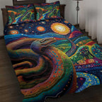 Aboriginal Dreamtime Rainbow Serpent Quilt Bed Set