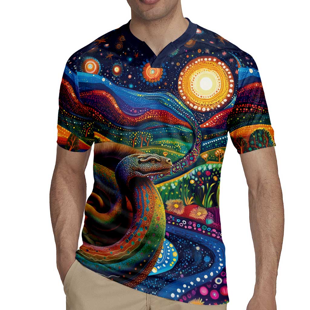 Aboriginal Dreamtime Rainbow Serpent Rugby Jersey