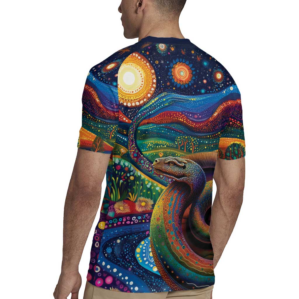 Aboriginal Dreamtime Rainbow Serpent Rugby Jersey
