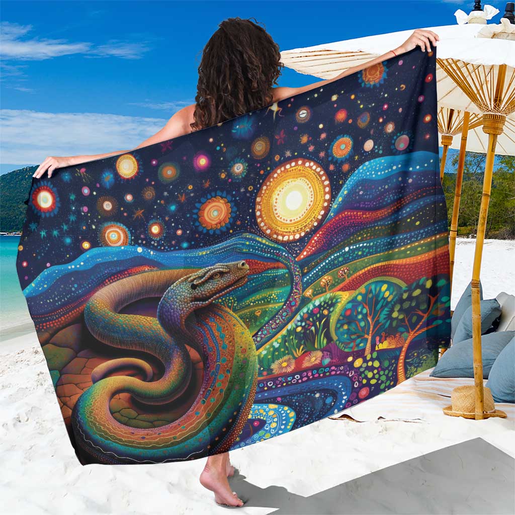 Aboriginal Dreamtime Rainbow Serpent Sarong