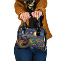 Aboriginal Dreamtime Rainbow Serpent Shoulder Handbag