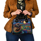 Aboriginal Dreamtime Rainbow Serpent Shoulder Handbag