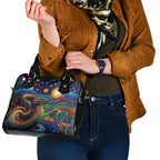 Aboriginal Dreamtime Rainbow Serpent Shoulder Handbag