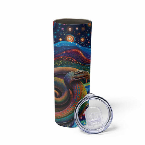 Aboriginal Dreamtime Rainbow Serpent Skinny Tumbler