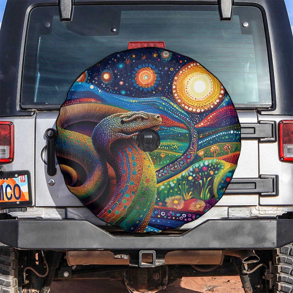 Aboriginal Dreamtime Rainbow Serpent Spare Tire Cover