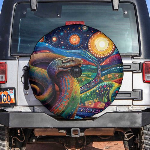 Aboriginal Dreamtime Rainbow Serpent Spare Tire Cover