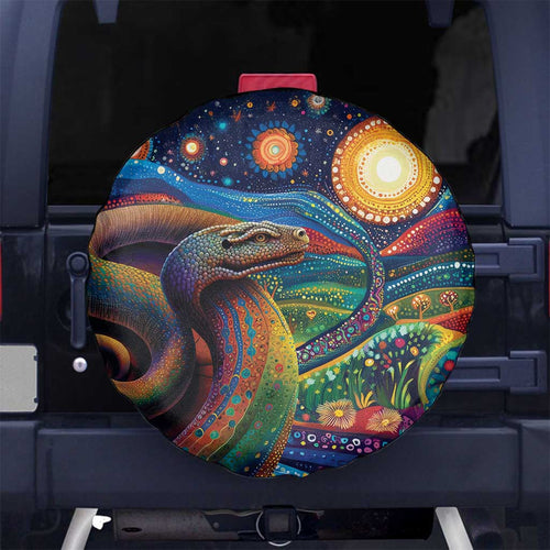 Aboriginal Dreamtime Rainbow Serpent Spare Tire Cover
