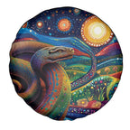 Aboriginal Dreamtime Rainbow Serpent Spare Tire Cover