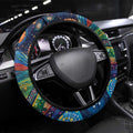 Aboriginal Dreamtime Rainbow Serpent Steering Wheel Cover