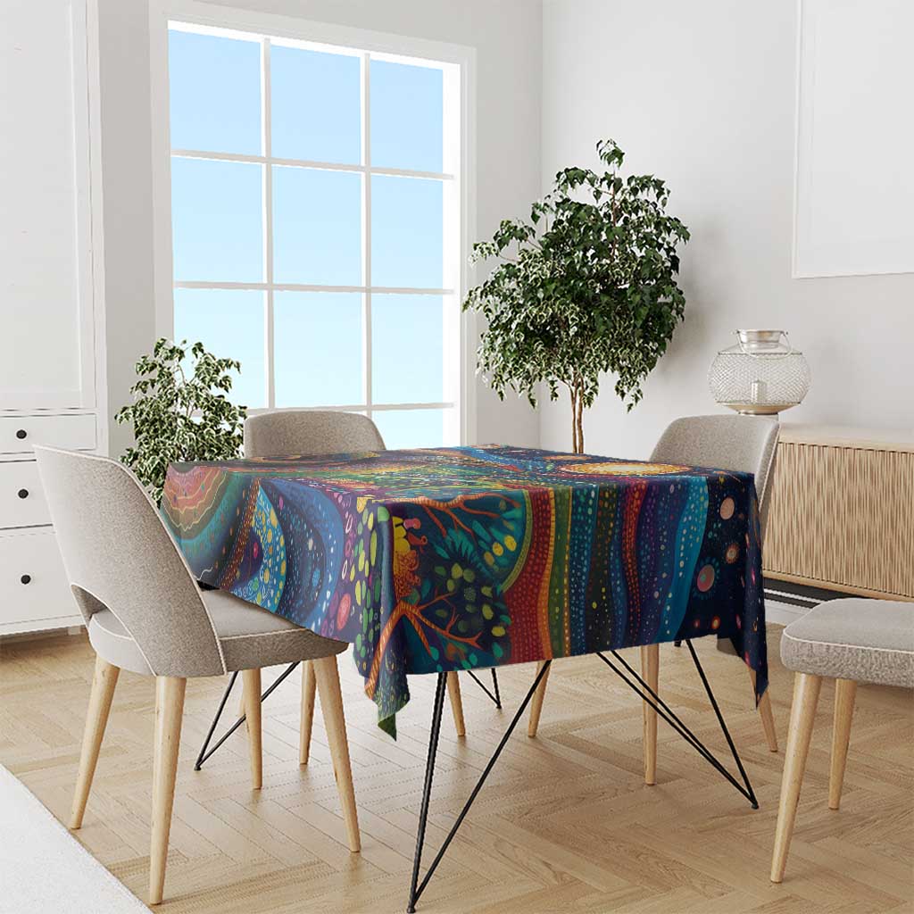 Aboriginal Dreamtime Rainbow Serpent Tablecloth