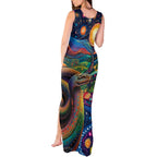 Aboriginal Dreamtime Rainbow Serpent Tank Maxi Dress
