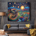 Aboriginal Dreamtime Rainbow Serpent Tapestry