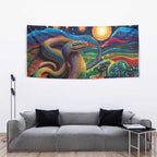 Aboriginal Dreamtime Rainbow Serpent Tapestry