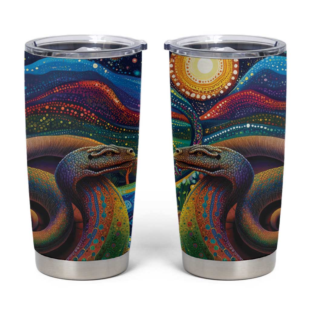 Aboriginal Dreamtime Rainbow Serpent Tumbler Cup