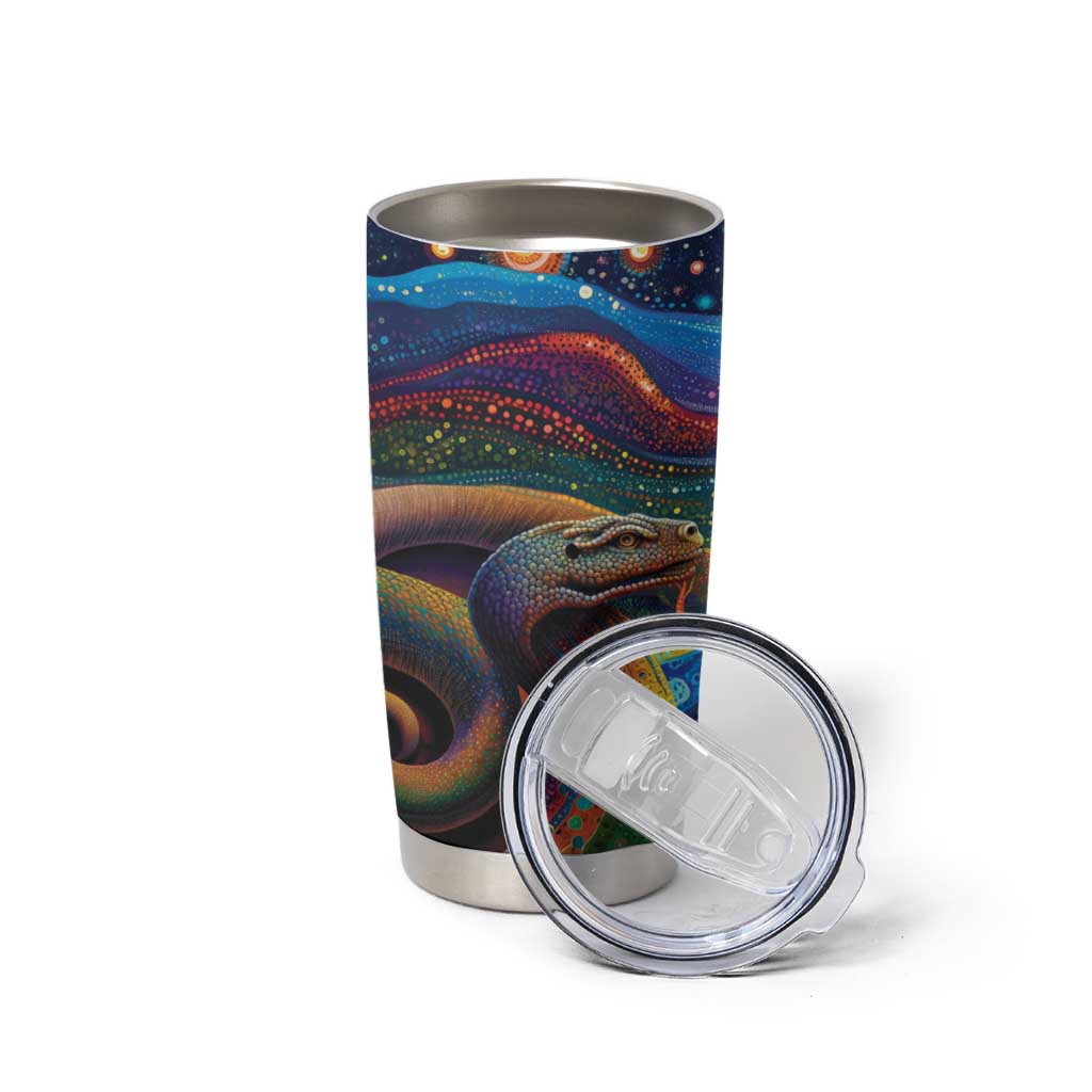Aboriginal Dreamtime Rainbow Serpent Tumbler Cup