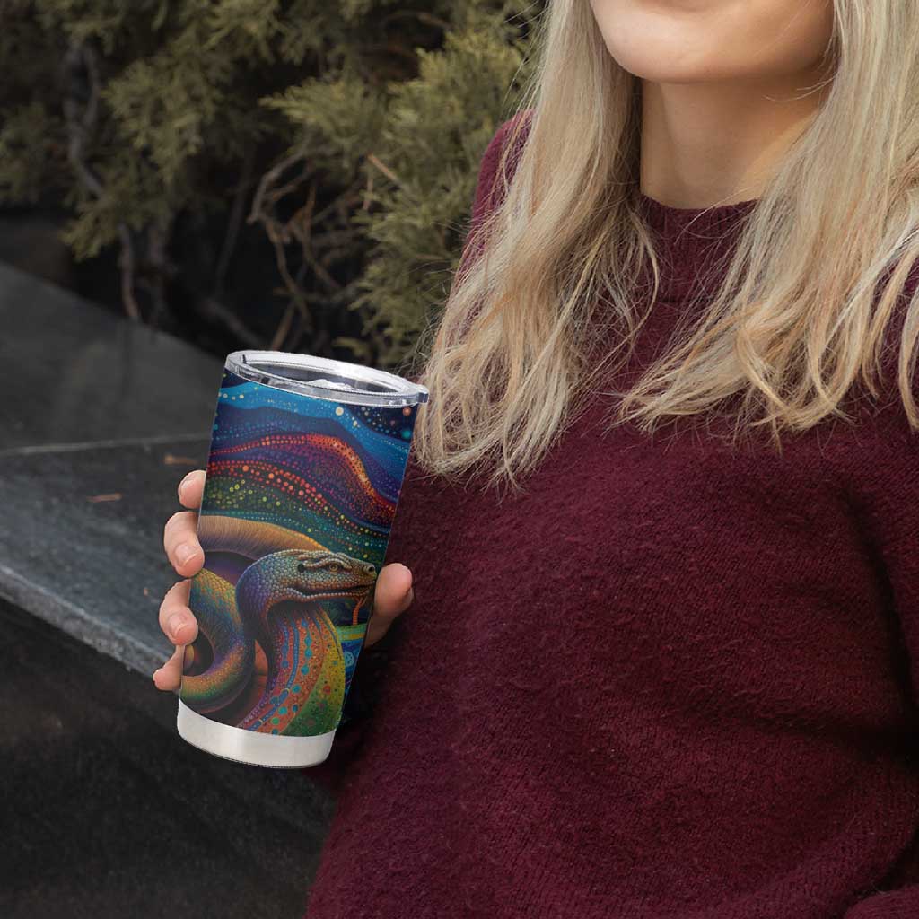 Aboriginal Dreamtime Rainbow Serpent Tumbler Cup