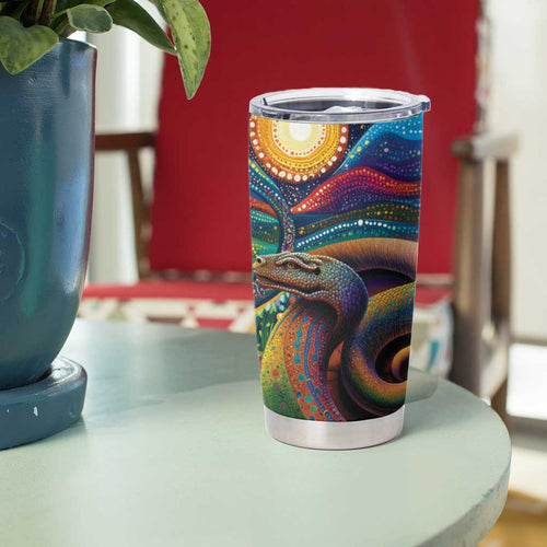 Aboriginal Dreamtime Rainbow Serpent Tumbler Cup