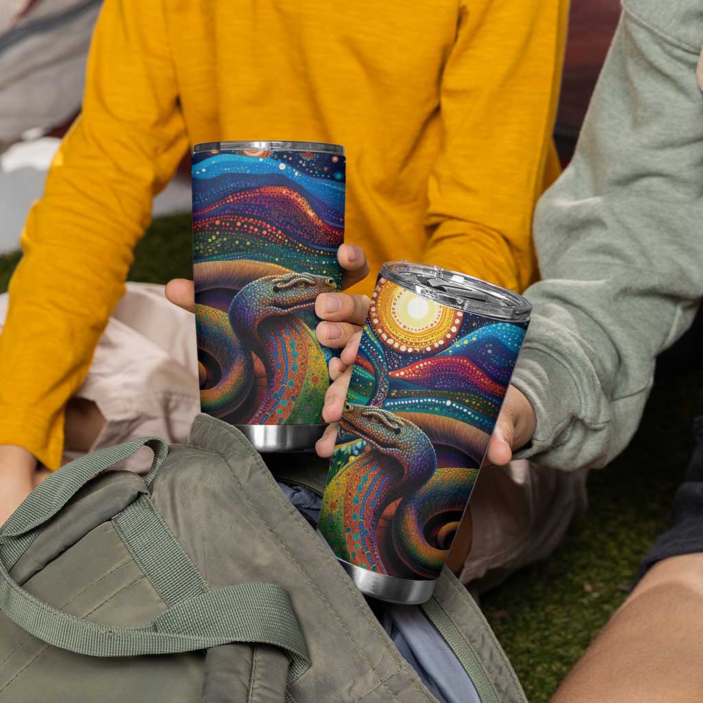 Aboriginal Dreamtime Rainbow Serpent Tumbler Cup