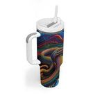 Aboriginal Dreamtime Rainbow Serpent Tumbler With Handle