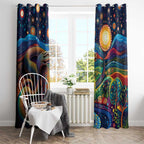 Aboriginal Dreamtime Rainbow Serpent Window Curtain