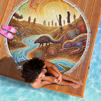 Aboriginal Dreamtime Animals Stories Beach Blanket