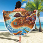 Aboriginal Dreamtime Animals Stories Beach Blanket