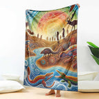 Aboriginal Dreamtime Animals Stories Blanket