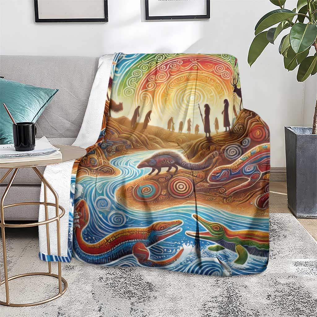 Aboriginal Dreamtime Animals Stories Blanket