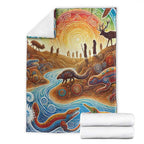 Aboriginal Dreamtime Animals Stories Blanket
