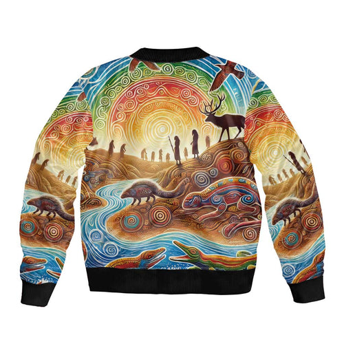 Aboriginal Dreamtime Animals Stories Bomber Jacket